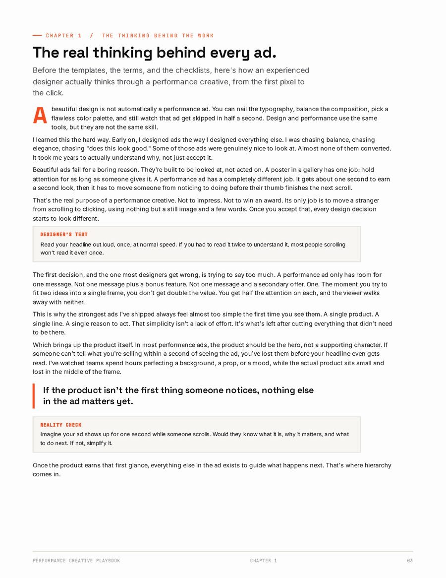 Playbook page preview: the real thinking behind every ad